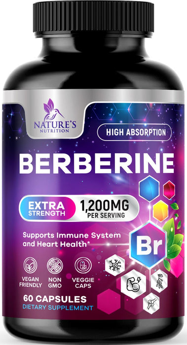 Berberine HCL 1200mg – 60 Veggie Capsules