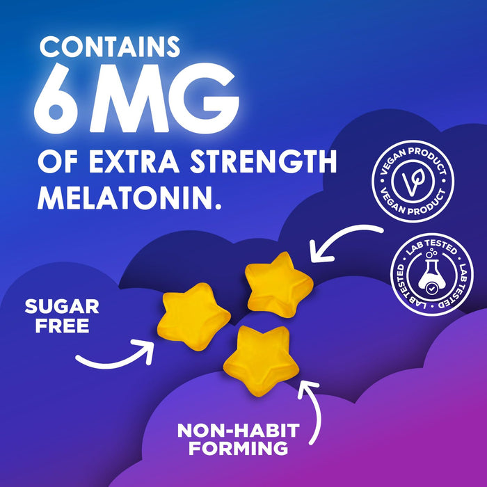 Sleep Gummies 6mg - Melatonin Gummy for Adults, Sugar Free, Natural Sleeping Gummy for Adults, Kids, Orange Flavored, Vegan, Non-GMO, Extra Strength Sleep Vitamin Support Supplement - 120 Gummies