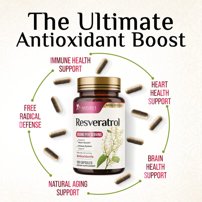 Resveratrol 1800mg – 120 Vegan Capsules