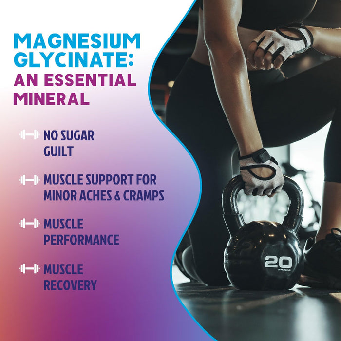 Magnesium Glycinate Gummies | Sugar Free & High Absorption | Chelated to Support Bone, Muscle, Nerves & Heart Health | Sleep & Stress Support Women & Men | Vegan, Gluten Free, Non-GMO | 60 Gummies