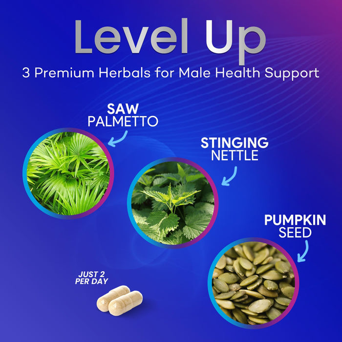 Prostate Health Supplements for Men - Potent 3X Formula with Saw Palmetto, Stinging Nettle, Pumpkin Seed Extract, Bottled in USA, Prostate Supplement for Urinary Support, Vegan, Non-GMO, 120 Capsules