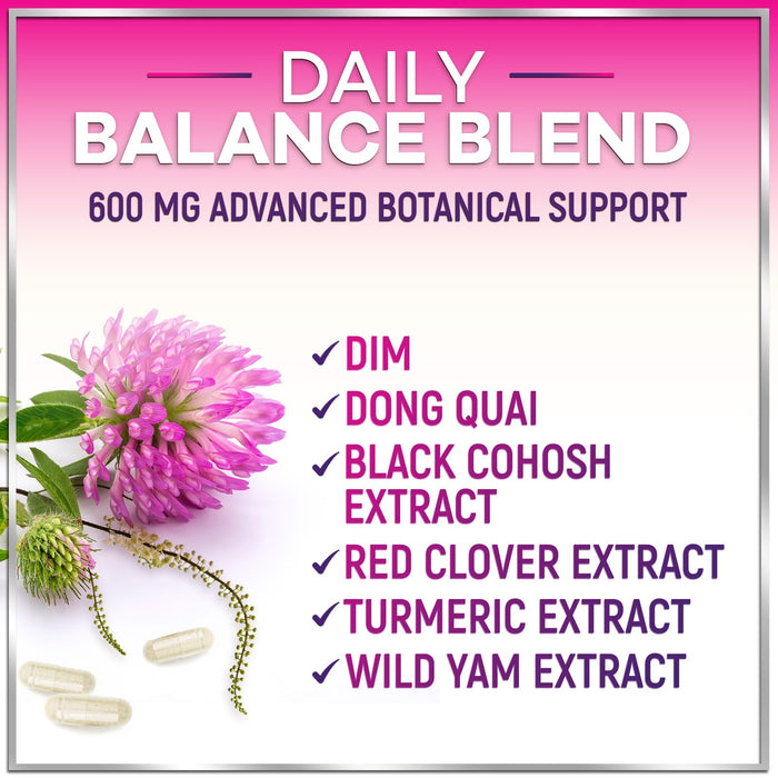 Menopause Supplements for Women - 8 Billion CFU Probiotics, Hot Flash, Night Sweats & Menopause Relief Probiotic for Vaginal, Digestive Health & Immune Support with Black Cohosh - 120 Capsules