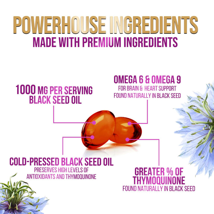 Black Seed Oil 1000mg – 120 Softgels