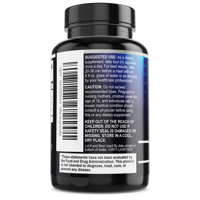 Nitric Oxide Formula with L-Arginine + Citrulline – 3000mg – 60 Capsules