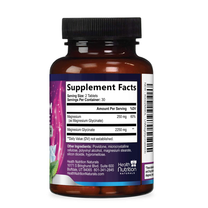 Magnesium Glycinate 250mg – 60 Tablets