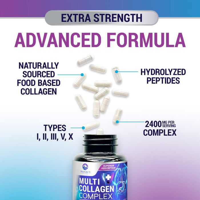 Multi Collagen Peptides for Hair – 60 Capsules