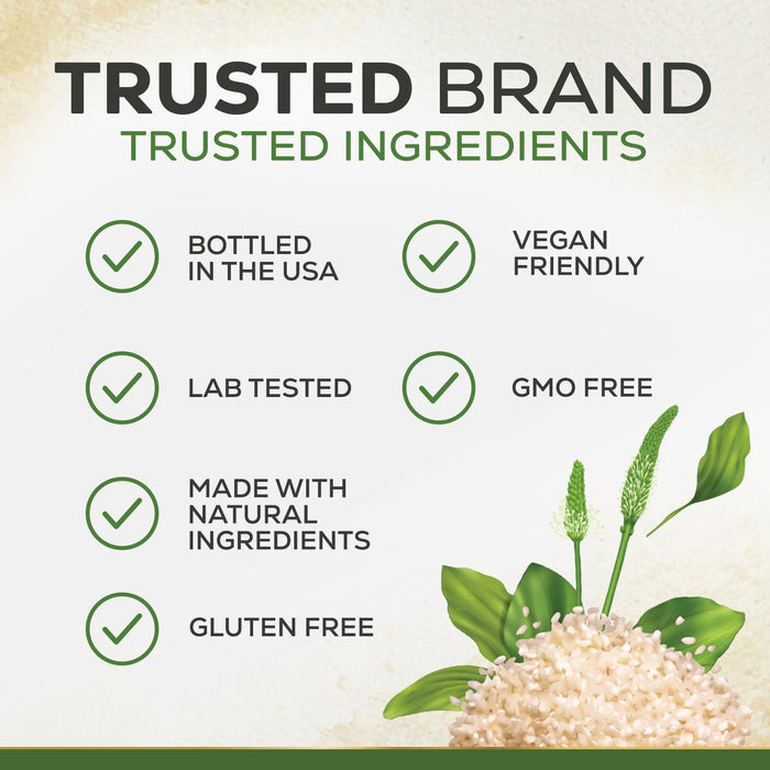 Psyllium Husk Fiber 1500mg – 180 Capsules