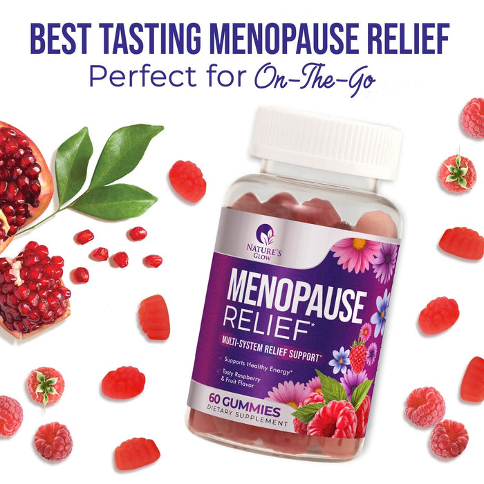 Menopause Supplement for Women - Complete Multi-Benefit Menopause Relief Gummy for Mild Hot Flashes & Night Sweats, Natural Balance & Energy Support, Menopausal Vitamins, Non-GMO - 60 Gummies