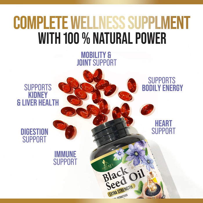 Black Seed Oil Softgels 1000mg – 60 Softgels