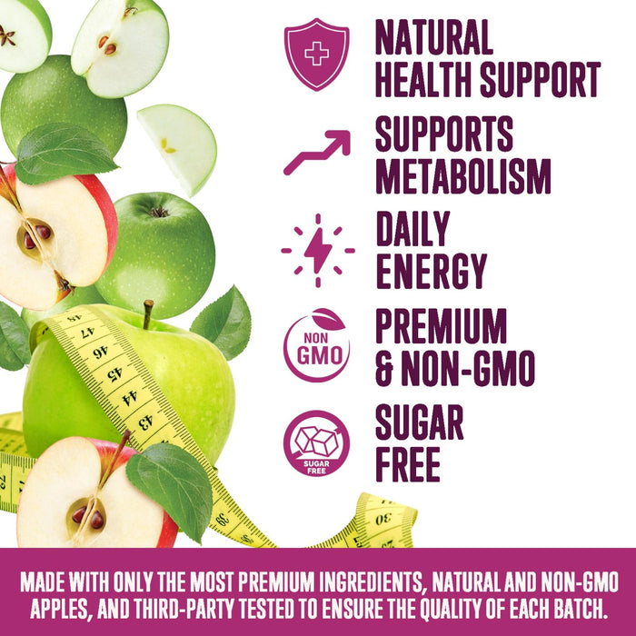 Apple Cider Vinegar Gummies Sugar Free 1000mg for Cleanse, ACV Gummy Vitamin B12 for Digestion Energy & Immune Health Support, Supports Metabolism, Keto Friendly, Apple Raspberry Flavor - 120 Gummies