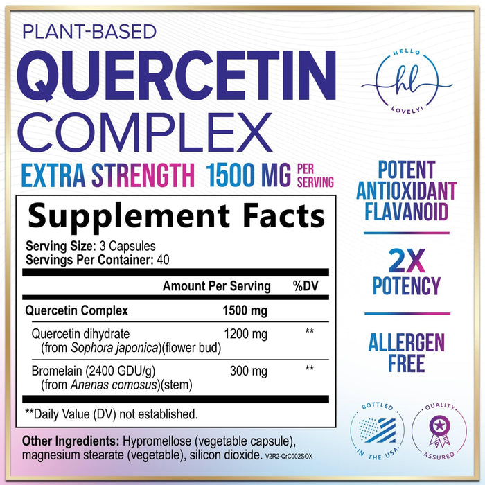 Quercetin 1000mg Servings – 120 Capsules