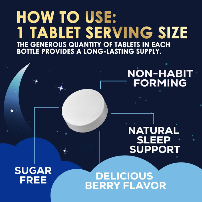 Melatonin 10 mg Fast Dissolve, Melatonin Supplements for Restful Sleep, Natural Sleep Support Supplement for Adults, Extra Strength Strawberry-Flavored Tablets, Sugar Free, 60 Tablets, 60 Day Supply