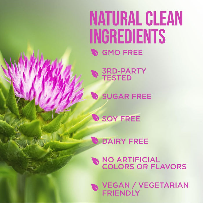 Milk Thistle Supplement - Liver Cleanse Detox & Repair Formula 1000mg with Dandelion - Nature's Herbal Milk Thistle Extract Supplements w/Silymarin Marianum, Supports Liver Health - 120 Capsules