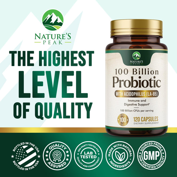 Probiotics for Women's Digestive Health - 100 Billion CFU, 16 Strains with Prebiotics, Supports Immune, Gut Health, PH, Gas & Bloating, Best Probiotic for Women & Men, Shelf Stable - 120 Capsules