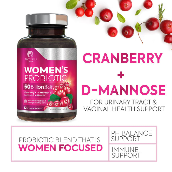 Probiotics For Women 50 Billion CFU - Women's Probiotic For Digestive Health 16 Unique Strains - Daily Vaginal PH Balance & Feminine Health Support, Womens Probiotic With Acidophilus - 120 Capsules