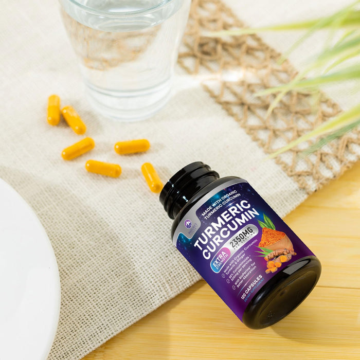 Turmeric Supplement Curcumin 2350mg - with Organic Ginger & Turmeric, BioPerine Black Pepper Extract 95% Curcuminoids - Advanced Absorption Antioxidant & Joint Immune Support - Vegan - 120 Capsules