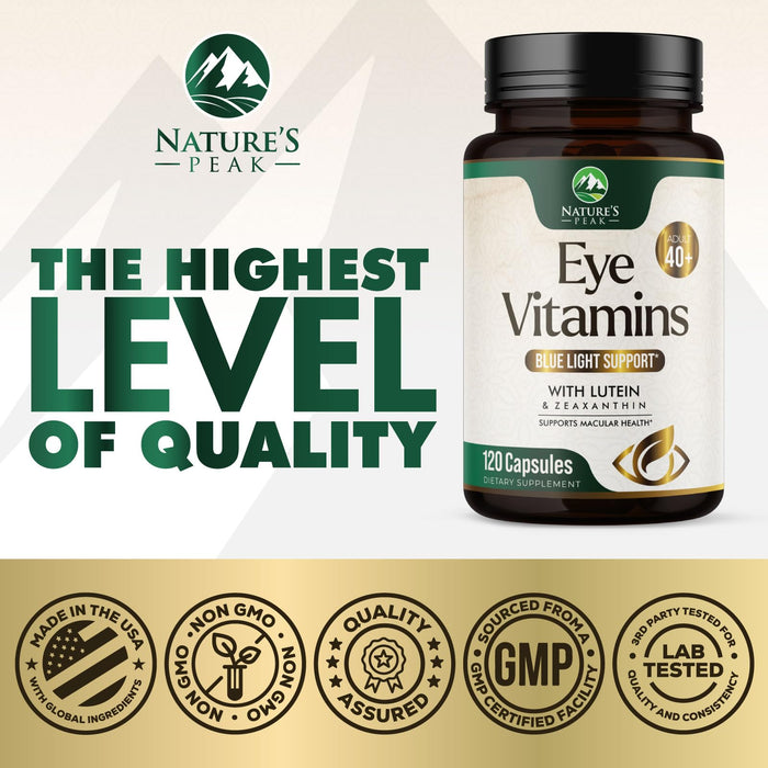Eye Vitamins with Lutein & Zeaxanthin – 120 Capsules