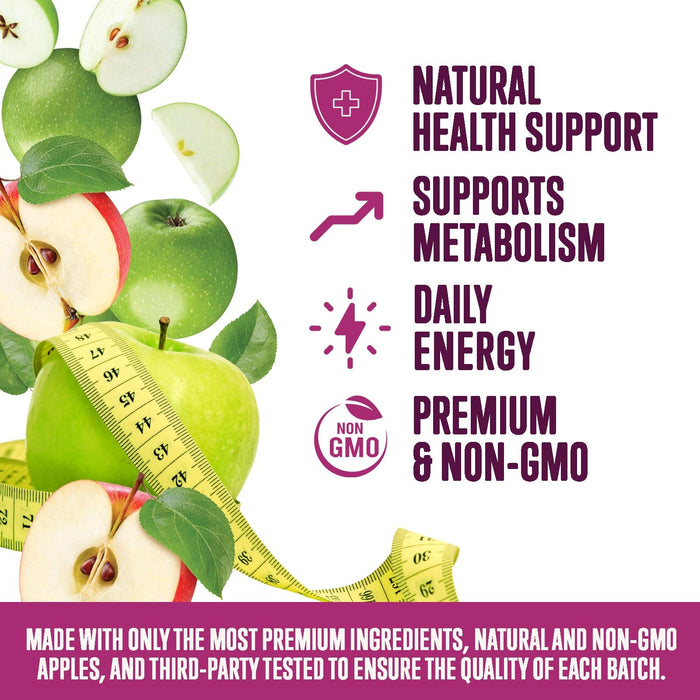 Apple Cider Vinegar Gummies Sugar Free 1000mg for Cleanse, ACV Gummy Vitamin B12 for Digestion Energy & Immune Health Support, Supports Metabolism, Keto Friendly, Apple Raspberry Flavor - 60 Gummies