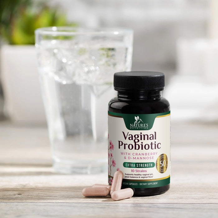 Vaginal Probiotics for Women - pH Balance, Digestive, UT & Feminine Health Support - 50 Billion CFU, 10 Probiotic Strains, Cranberry & Prebiotics - Vag Women Health Supplements - 60 Capsules