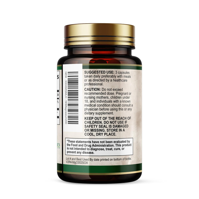 Magnesium (Citrate Oxide) 1000mg for Absorption – 240 Capsules