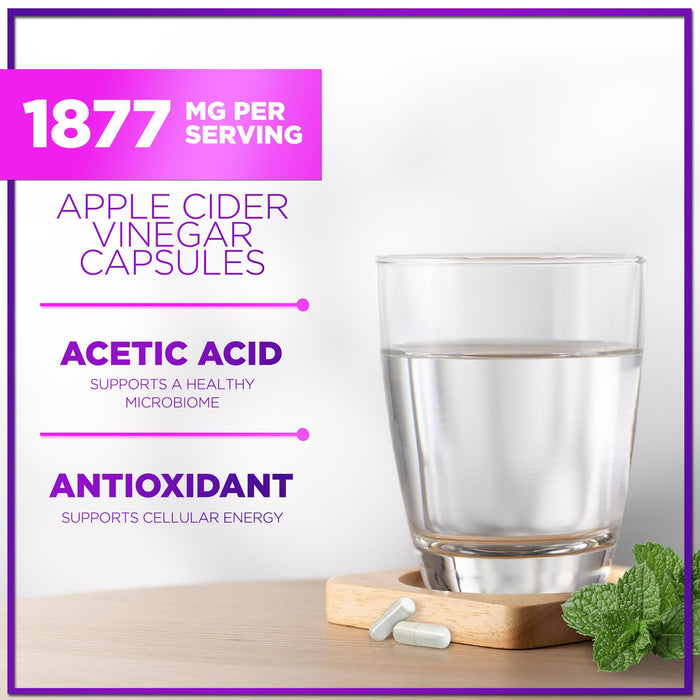 Apple Cider Vinegar Pills from the Mother – 1877mg – 60 Capsules