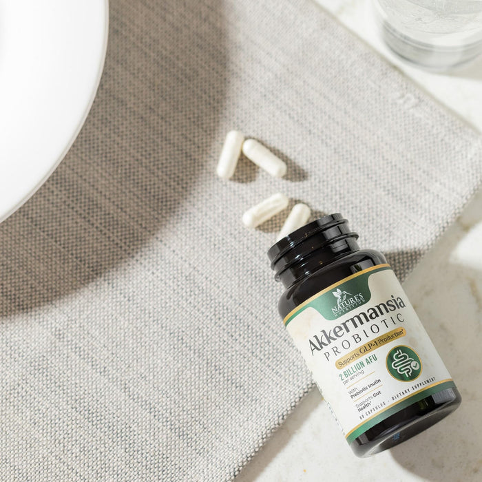 Akkermansia Probiotic Supplement for Women & Men, Akkermansia Muciniphila GLP 1 Probiotics with Prebiotic, 2 Billion AFU, Natural Digestive, Gut Health, & GLP 1 Production Support, 60 Capsules