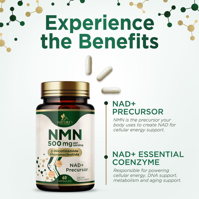 NMN – 500mg – 60 Capsules