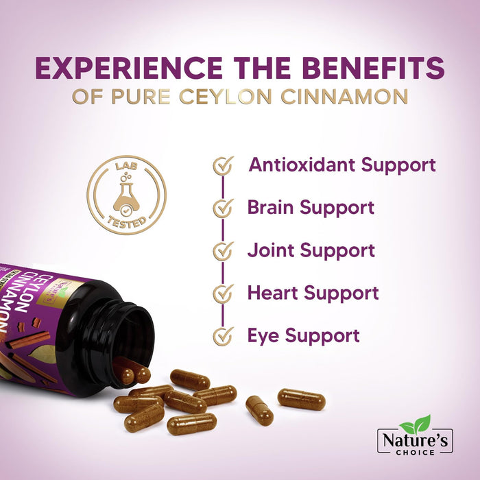 Ceylon Cinnamon Capsules 1800mg – 120 Capsules