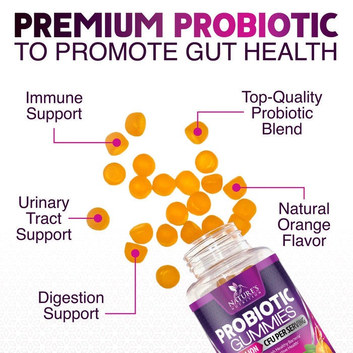 Probiotic Gummies for Women & Men's Digestive Health, 5 Billion CFU, Best Daily Probiotics Gummy for Vaginal, Immune Support & Gut Health, Supports Occasional Constipation Gas & Bloating, 120 Gummies