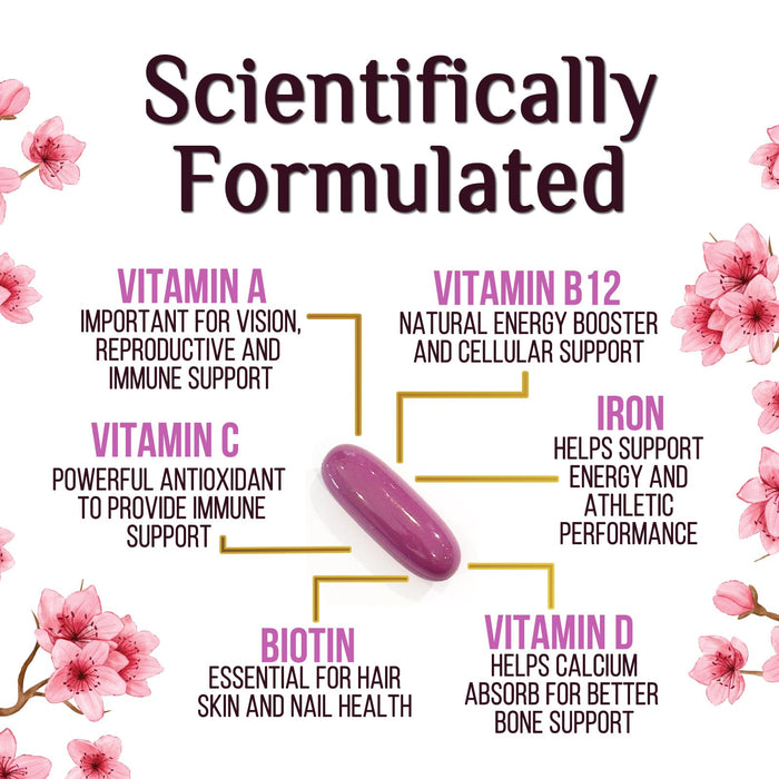 Multivitamin for Women with Iron, Calcium, Zinc, Vitamin A, C, D, E, & B Vitamins for Bone, Skin & Immune Health Support, Nature's Daily Womens Multivitamins for Women's Energy & Health, 120 Softgels