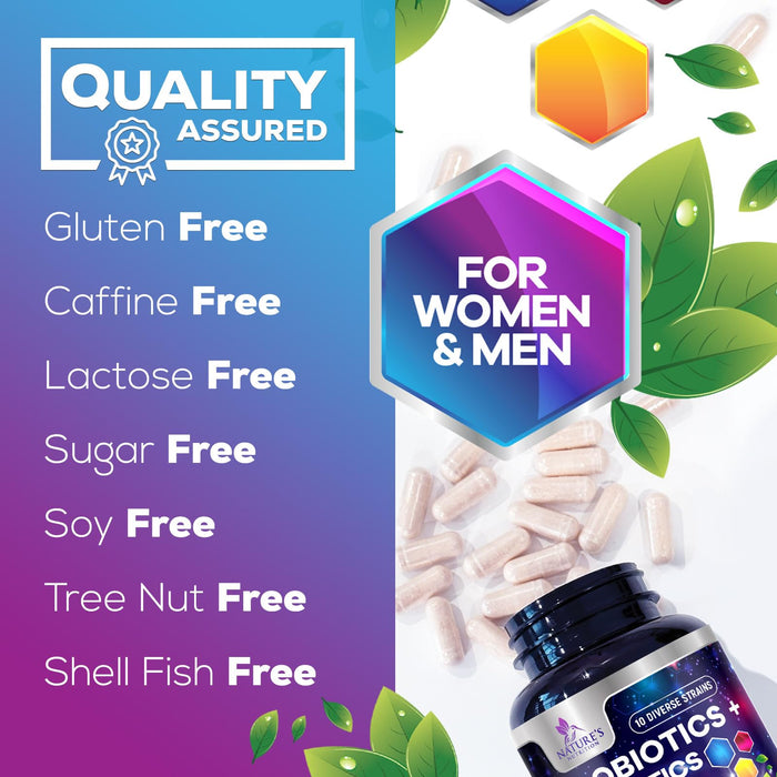 Probiotics for Women & Men 60 Billion CFU - 10 Strains with Lactobacillus, Digestive Gut Health Probiotics & Immune Support Supplement, Supports Occasional Constipation, Gas & Bloating - 60 Capsules