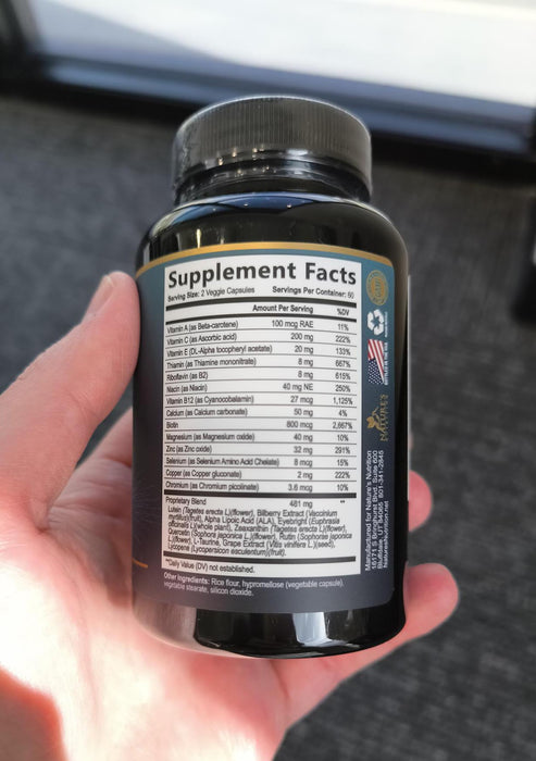 Eye Vitamins with Lutein & Zeaxanthin – 120 Capsules