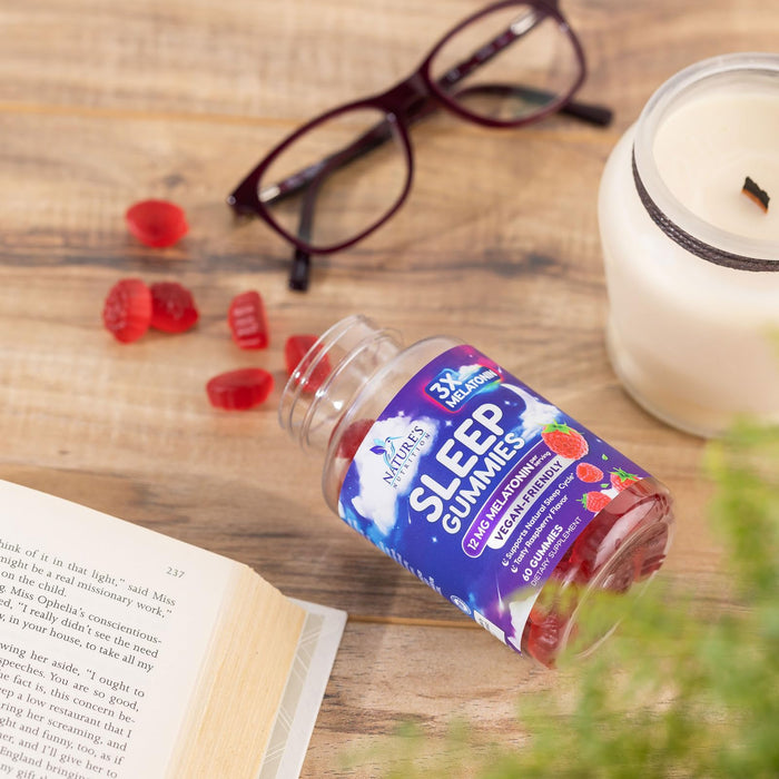 Sleep Gummies with Melatonin - Extra Strength Sleep Gummy, 12 mg Melatonin, Natural Melatonin Gummy, Occasional Sleep Support Supplement for Adults, Vegan, Non-GMO, Gomitas para Dormir - 60 Gummies