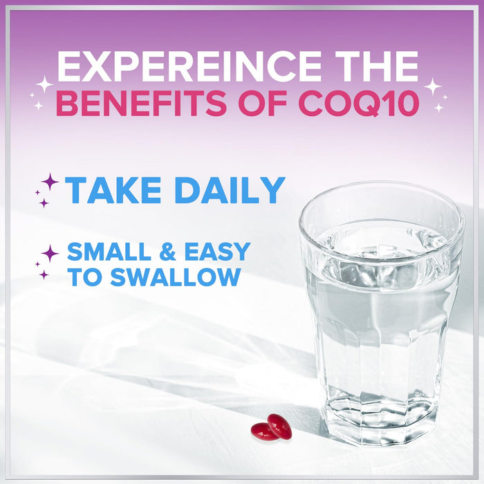 CoQ10 200mg Softgels - Ultra High Absorption, Antioxidant for Heart Health & Energy Production Support - Coenzyme Q10 (Ubiquinone) Co Q 10 Supplement and Vitamins 100mg Each - Non GMO - 120 Softgels