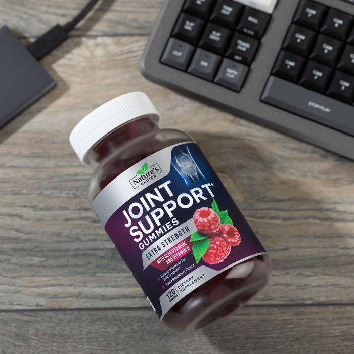 Joint Support Gummies Extra Strength Glucosamine Gummy Supplement with Vitamin E - Natural Cartilage & Joint Health & Flexibility Support, Best Support Glucosamine Chew for Men & Women - 120 Gummies