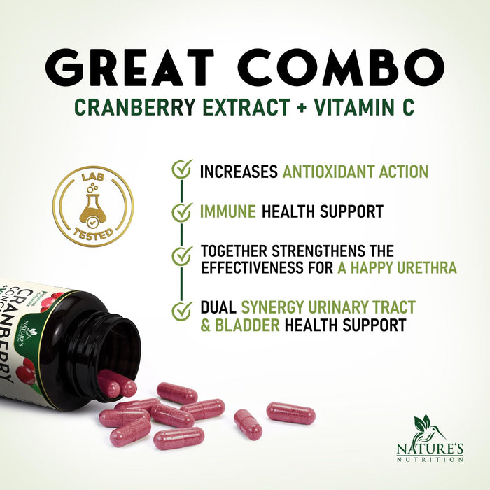 Cranberry Pills for Women – 500mg – 60 Capsules