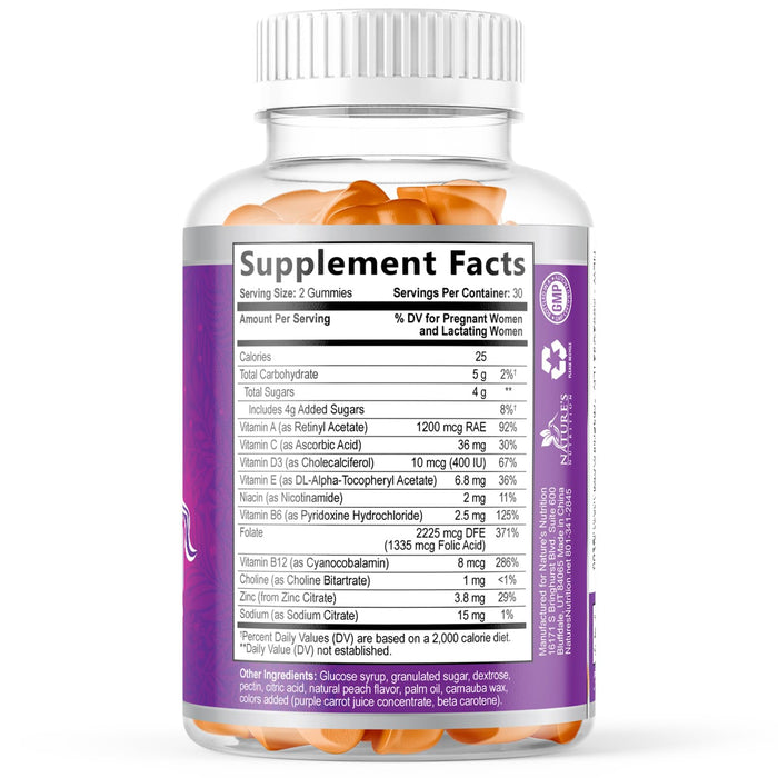 Prenatal Vitamins for Women Gummies – 1335mcg – 60 Gummies