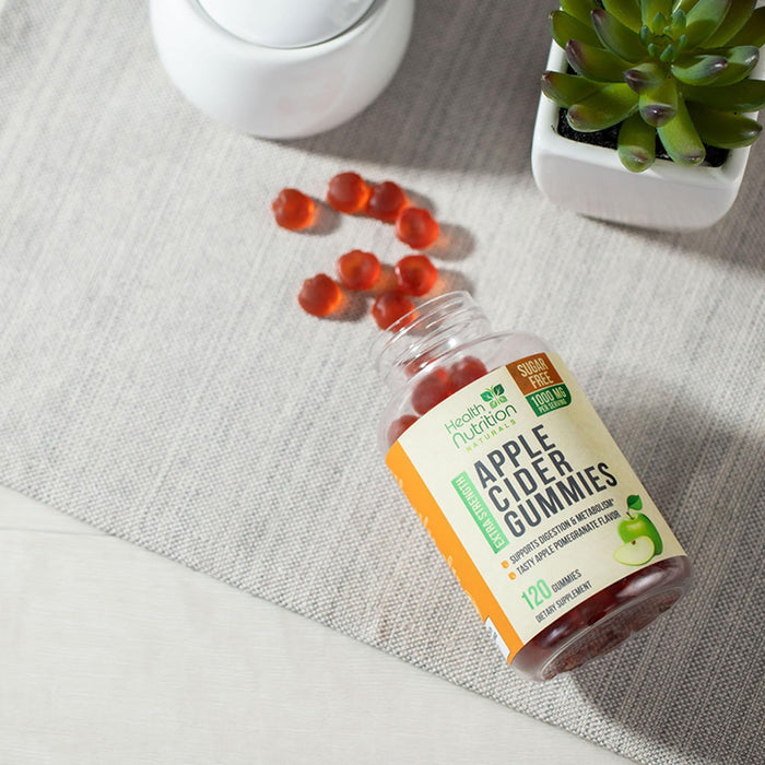 Apple Cider Vinegar Gummies - Sugar Free ACV Gummy Vitamins, Max Strength 1000mg, Supports Metabolism & Energy, Keto Friendly, Vitamin B12, Gelatin-Free, Gluten-Free, Vegan & Non-GMO - 120 Gummies