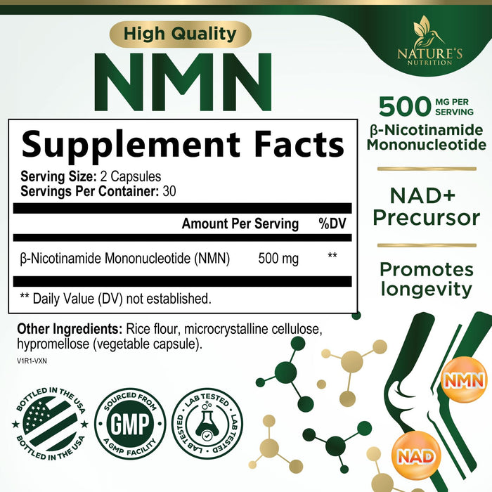 NMN – 500mg – 60 Capsules