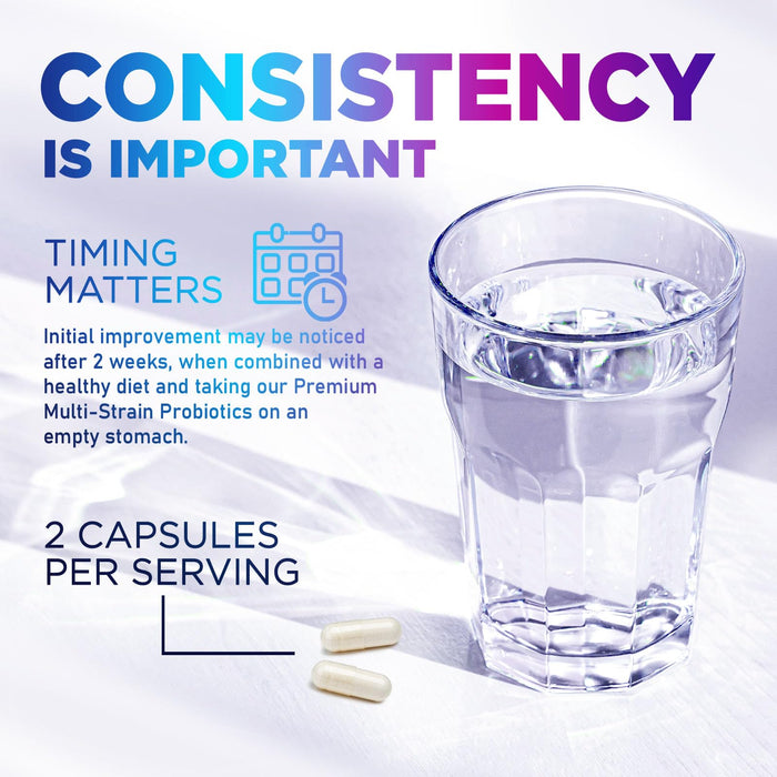 Probiotics 60 Billion CFU - 10 Strains + Digestive Enzymes & Prebiotics - Best Probiotic for Women & Men, Supports Immune, Gut Health, Occasional Constipation, Diarrhea, Gas & Bloating - 120 Capsules