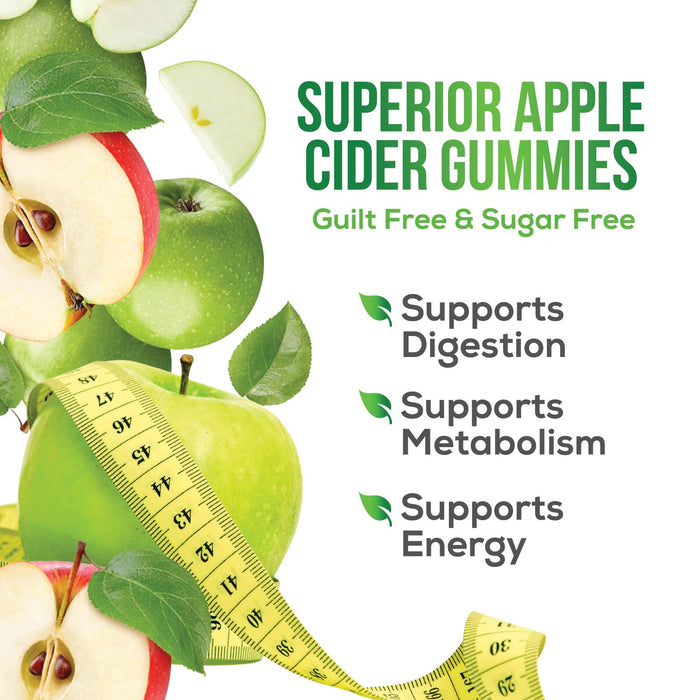 Apple Cider Vinegar Gummies - Sugar Free ACV Gummy Vitamins, Max Strength 1000mg, Supports Metabolism & Energy, Keto Friendly, Vitamin B12, Gelatin-Free, Gluten-Free, Vegan & Non-GMO - 120 Gummies