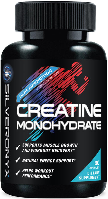 Creatine Monohydrate Capsules 3000mg - Micronized Creatine Nutritional Supplement - Lean Muscle Growth, Workout Performance, Energy & Endurance Support - 750mg per High Absorption Capsule - 60 Count