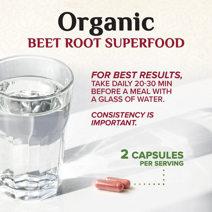 Beet Root Capsules 1300mg – 180 Veggie Capsules