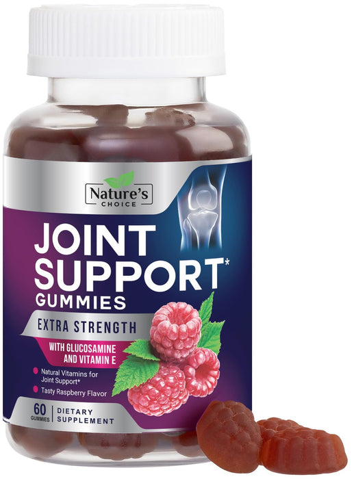 Joint Support Gummies Extra Strength Glucosamine Gummy Supplement with Vitamin E - Natural Cartilage & Joint Health & Flexibility Support, Best Support Glucosamine Chew for Men & Women - 60 Gummies