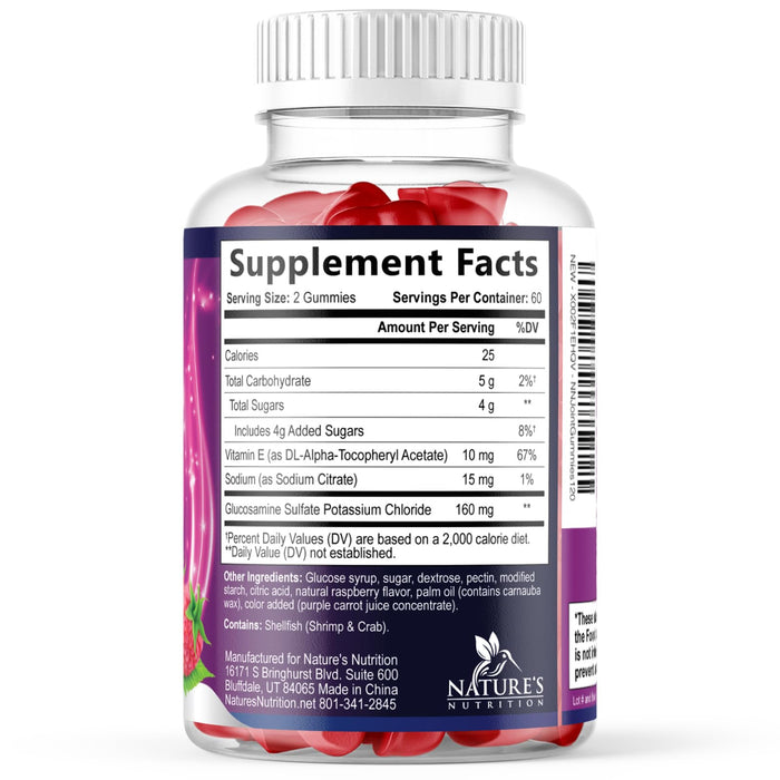 Joint Support Gummies Glucosamine + Vitamin E – 120 Gummies