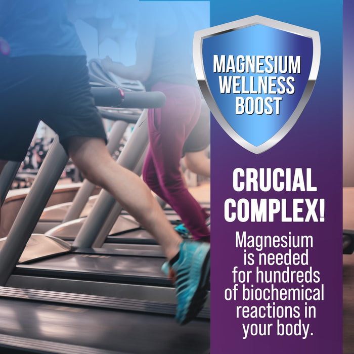 Magnesium Complex Capsules 500 mg with Oxide, Glycinate, Malate, Citrate - High Absorption Complex Chelated Magnesium Mineral Supplements - for Muscle, Bone and Heart Health Support - 60 Capsules