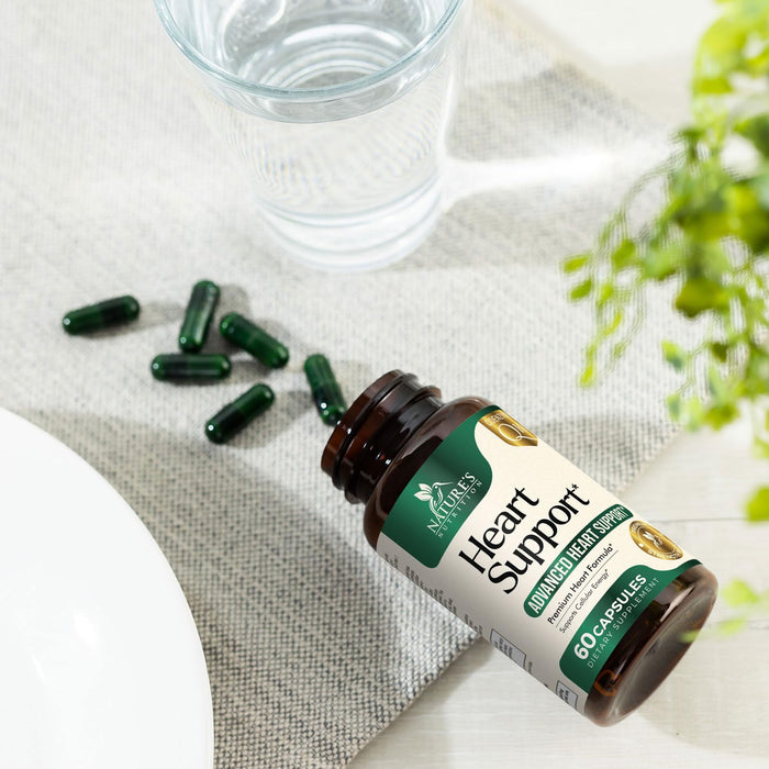 Heart Supplements for Men & Women 1650mg - Antioxidants for Heart Health Support with CoQ10, Hawthorn, Plant Sterol & More Vitamins to Support Nitric Oxide & Energy Production, Non-GMO - 60 Capsules