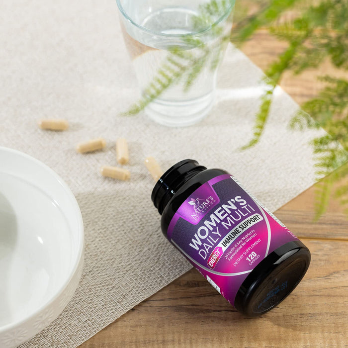 Multivitamin for Women with Vitamins A, C, D, E, B6, B12, Zinc, Calcium & Magnesium, Womens Daily Multi Vitamin Multimineral Supplement for Bone Health, Energy & Immune Support, Non-GMO - 120 Capsules