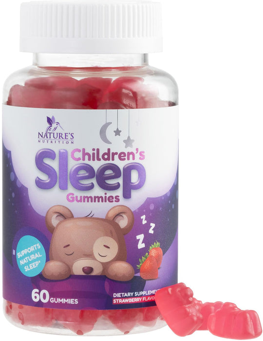 Kids Sleep Gummies 2mg - Children's Sleep Gummy with Melatonin, Non-Habit Forming, Works with Natural Sleep Cycle, Supports Peaceful, Restful Sleep, Calm & Drug-Free, Natural Berry Flavor, 60 Gummies