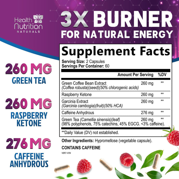 Green Tea Extract Pills - 98% Standardized EGCG 1300mg 3X Strength for Natural Energy - Supports Heart & Antioxidant Health Herbal & Immune Support Supplement Polyphenols & Catechins - 120 Capsules